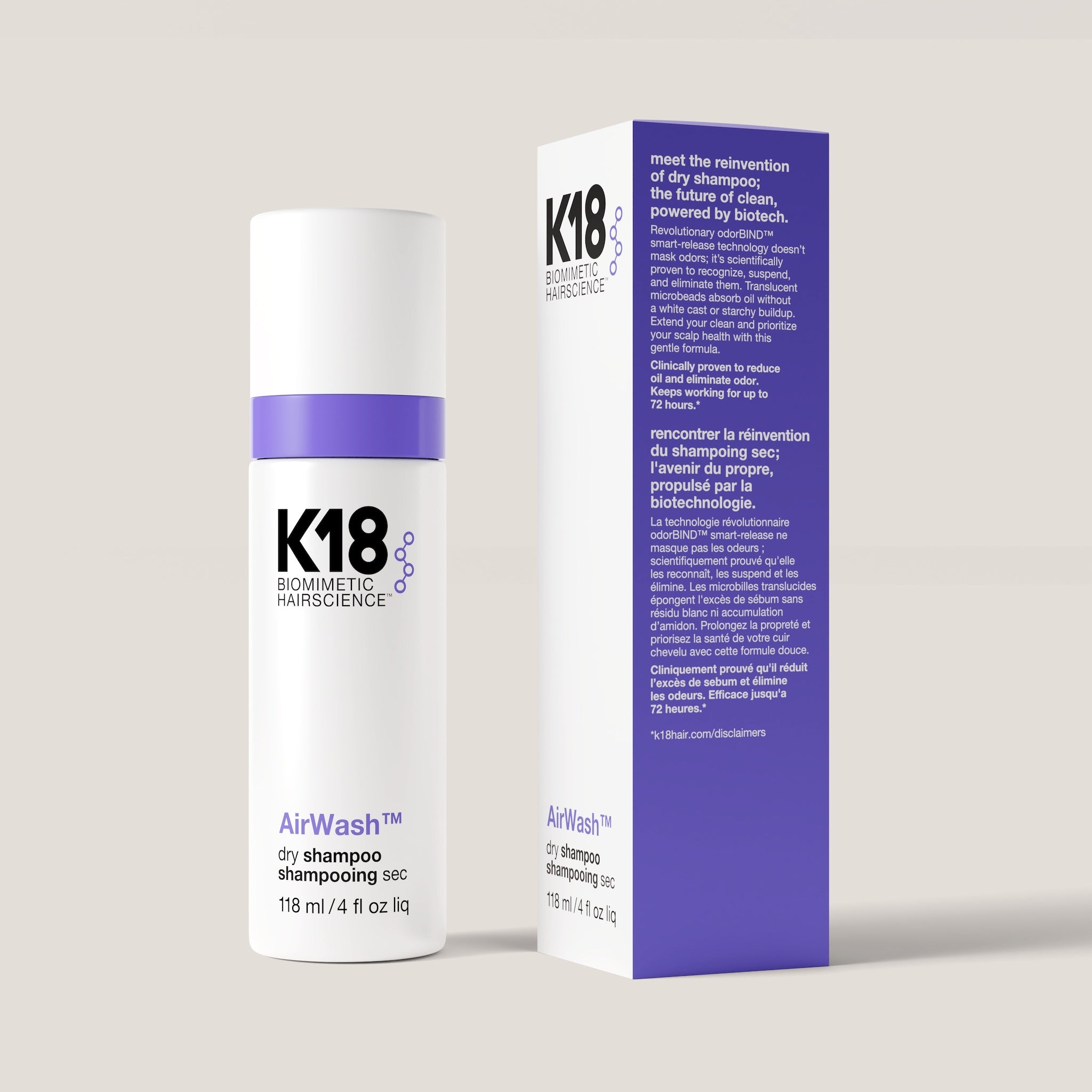 K18 AirWash™ Dry Shampoo - Kuivashampoo 118ml