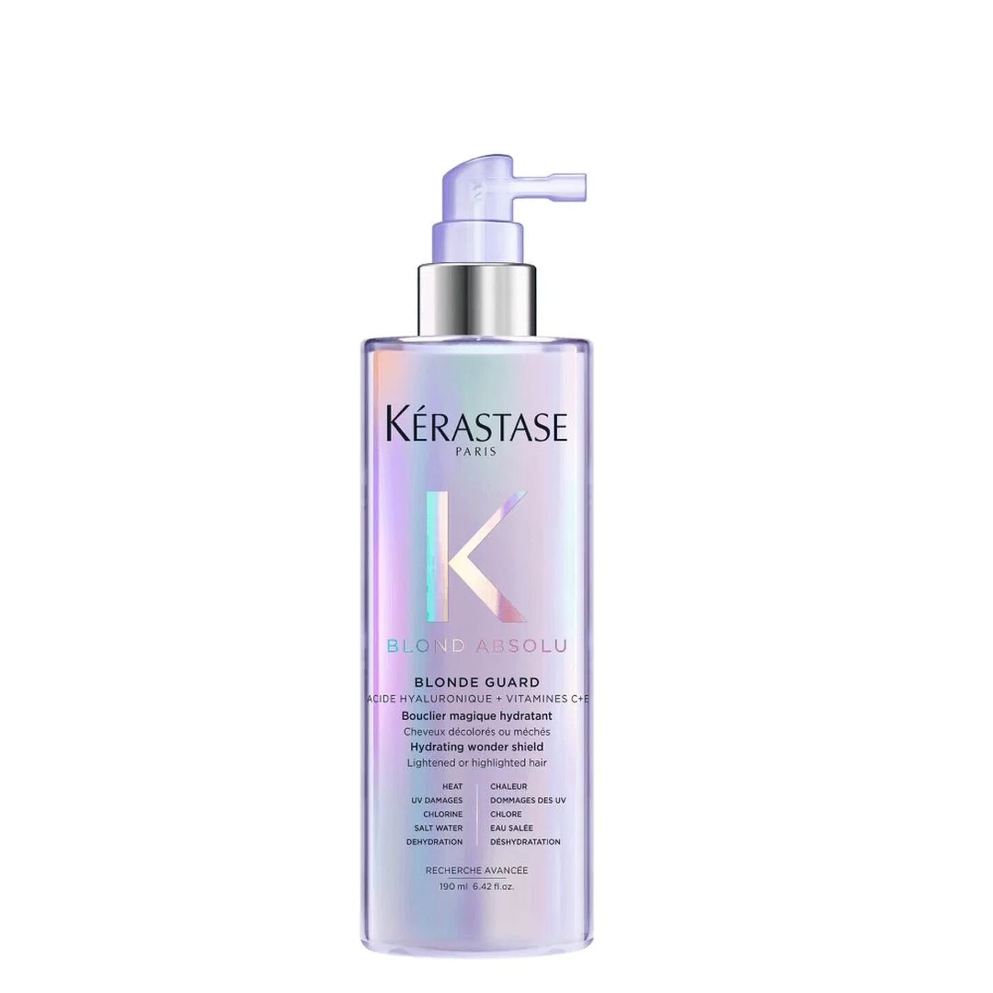 Kérastase Blond Absolu Blonde Guard 190 ml - maitomainen hiuksiinjätettävä hoitosuihke vaalennetuille ja raidoitetuille hiuksille