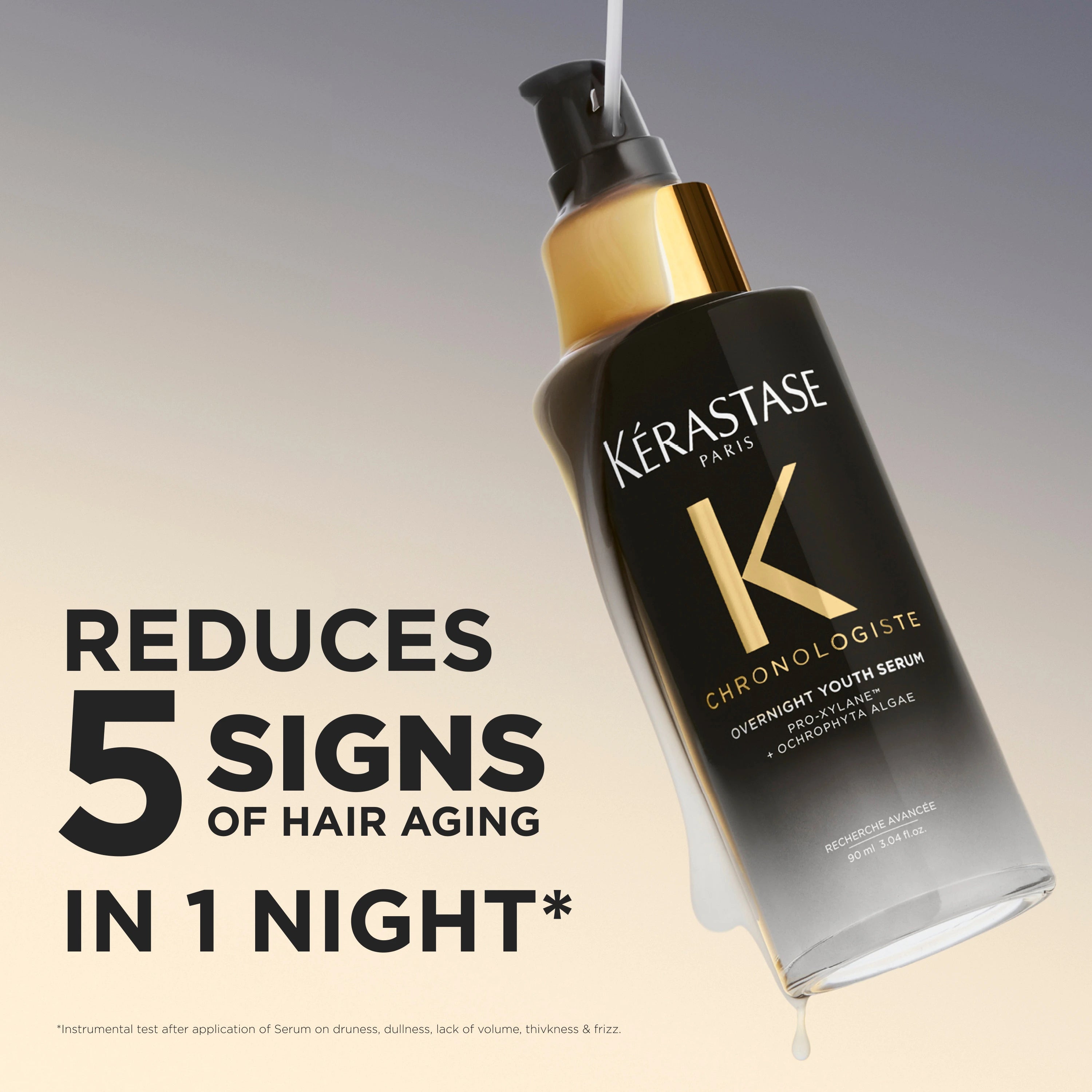 Kérastase Chronologiste yöksi jätettävä hiusseerumi ikääntymisen merkkejä vastaan