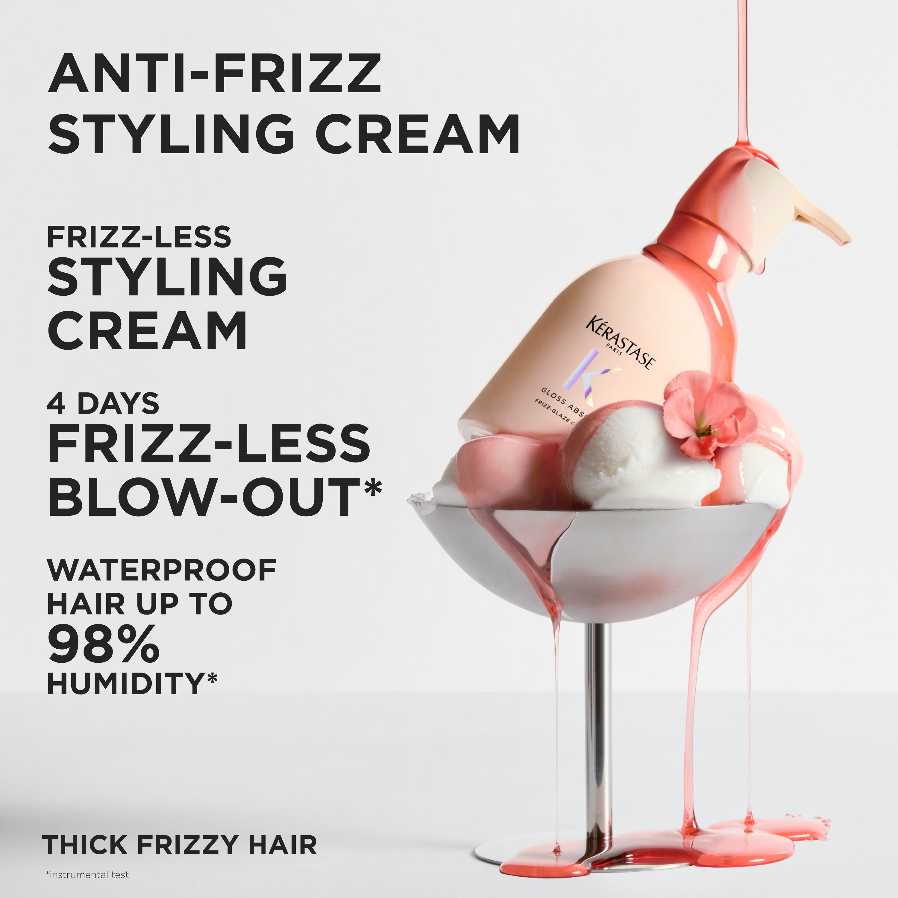 Kérastase Frizz-Glaze Cream muotoiluvoide pörröisille ja paksuille hiuksille