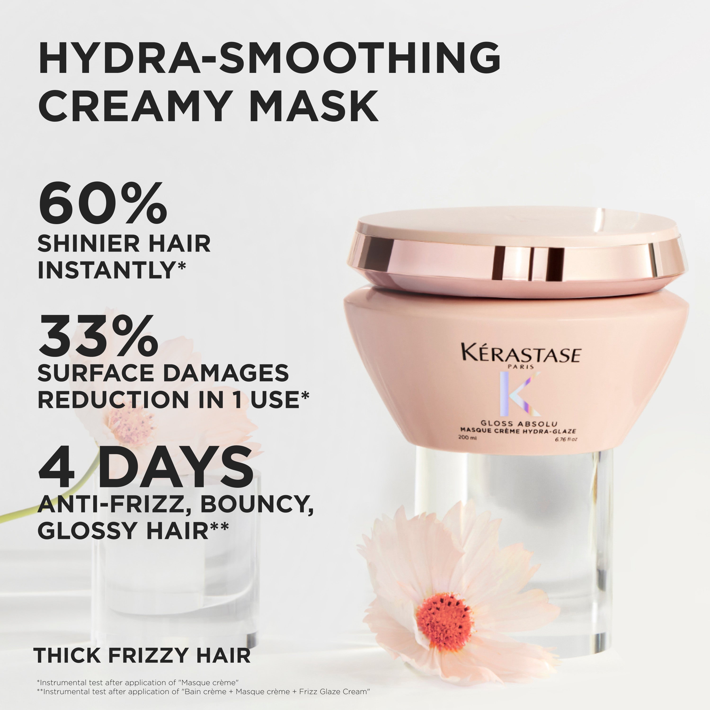 Kérastase Masque Crème Hydra-Glaze hiusnaamio pörröisille ja paksuille hiuksille