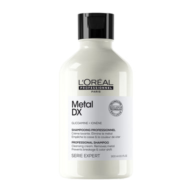 L'Oréal Professionnel Metal DX Shampoo 300 ml puhdistava ja metallikertymiä poistava shampoo värjätyille ja käsitellyille hiuksille