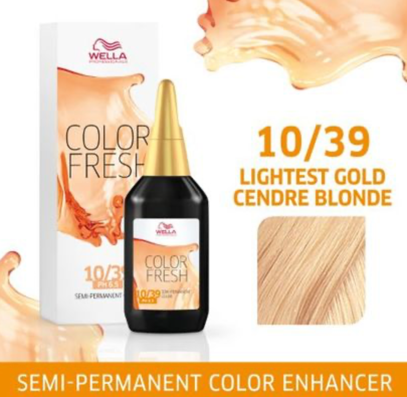 Wella COLOR FRESH 10/39 LIGHTEST GOLD CENDRE BLONDE 75ML