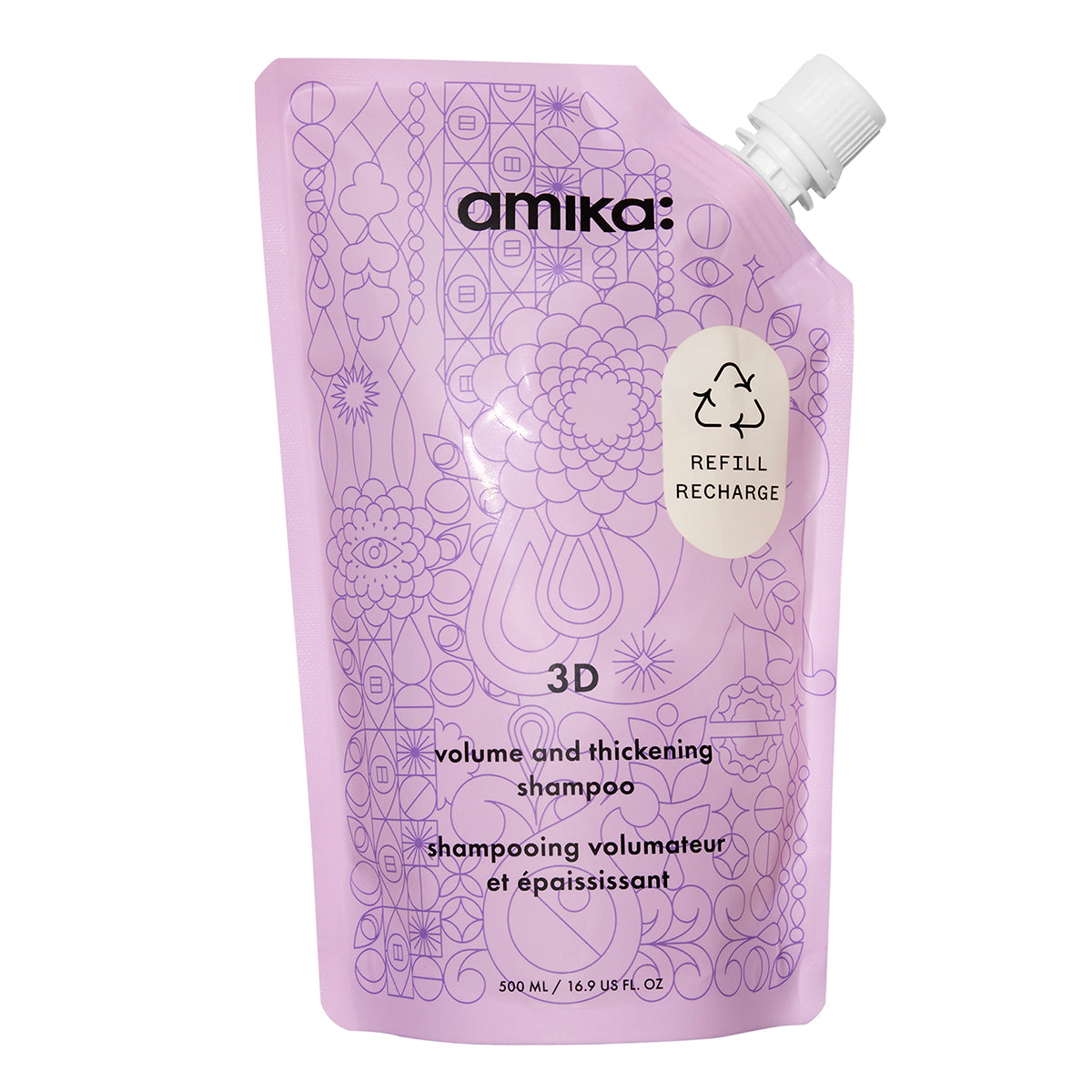 Amika 3D Volume & Thickening Shampoo 500ml